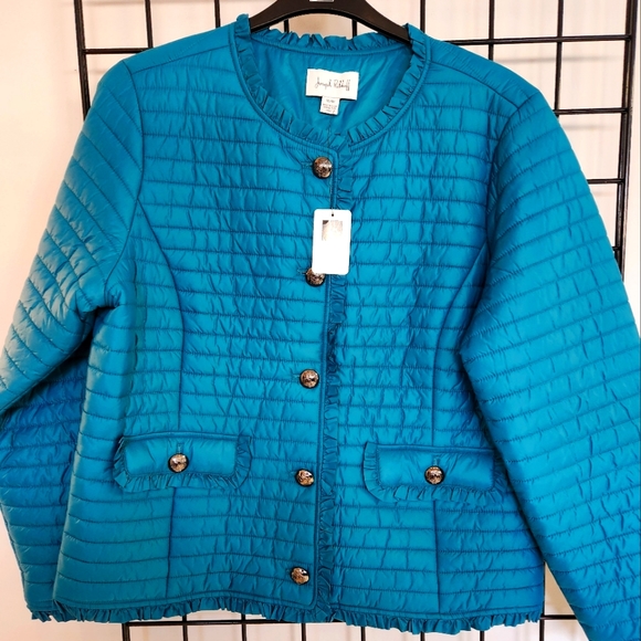 Joseph Ribkoff Thin Puffer Jacket | Lightweight Quilted Designer Coat (C1) - Picture 3 of 10